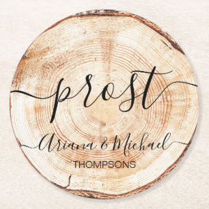Aangepaste prost Duitse bruiloft Ronde Kartonnen Onderzetter