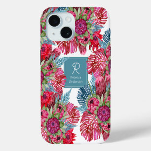 Aangepaste Protea Zomer Tuin iPhone 15 Case