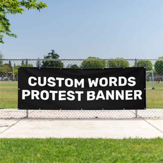 Aangepaste protestbanner spandoek (Insitu)