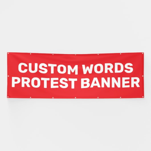Aangepaste protestbanner spandoek (Horizontaal)