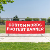 Aangepaste protestbanner spandoek (Insitu)