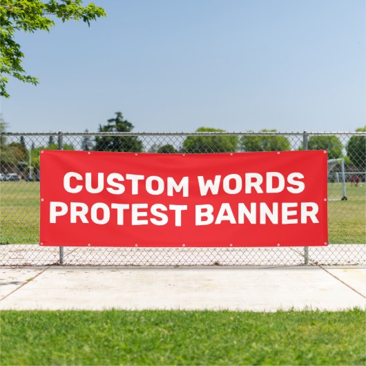 Aangepaste protestbanner spandoek (Insitu)