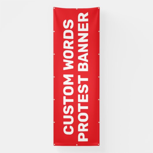 Aangepaste protestbanner spandoek (Verticaal)