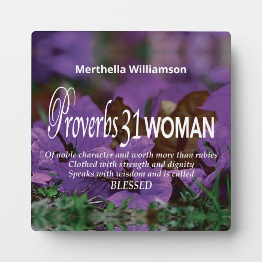 Aangepaste PROVERBS 31 Inspirerend VROUWEN Fotoplaat (Voorkant)