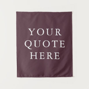Aangepaste pruim paarse gepersonaliseerde quote mu wandkleed