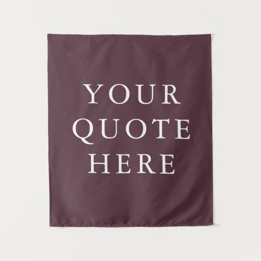 Aangepaste pruim paarse gepersonaliseerde quote mu wandkleed (Voorkant)