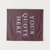 Aangepaste pruim paarse gepersonaliseerde quote mu wandkleed (Voorkant (horizontaal))