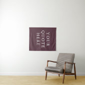 Aangepaste pruim paarse gepersonaliseerde quote mu wandkleed (In Situ (horizontaal))