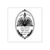 Aangepaste Psalm 119:105 Bijbeltekst | Open Boek T Rubberstempel (Afrduk)