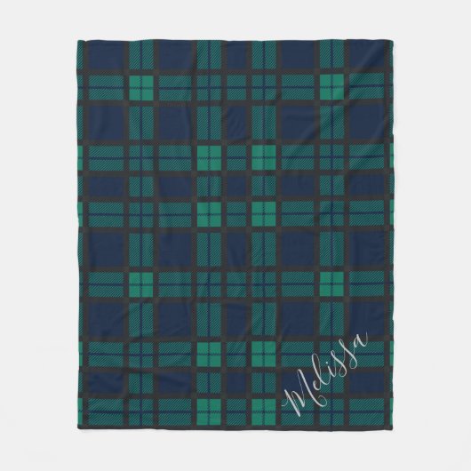 Aangepaste Pset Clan Black Watch Tartan Fleece Deken (Voorkant)