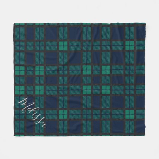Aangepaste Pset Clan Black Watch Tartan Fleece Deken (Voorkant (Horizontaal))