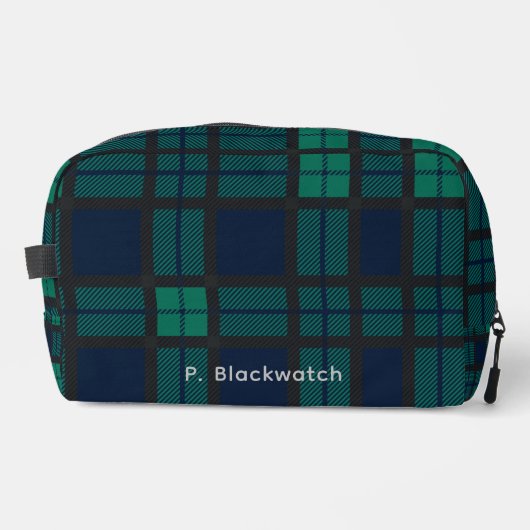 Aangepaste Pset Clan Black Watch Tartan Toilettasje (Voorkant)