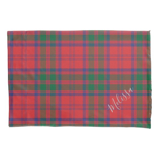Aangepaste Pset Clan Grant Tartan Rustic Kussensloop (Voorkant)