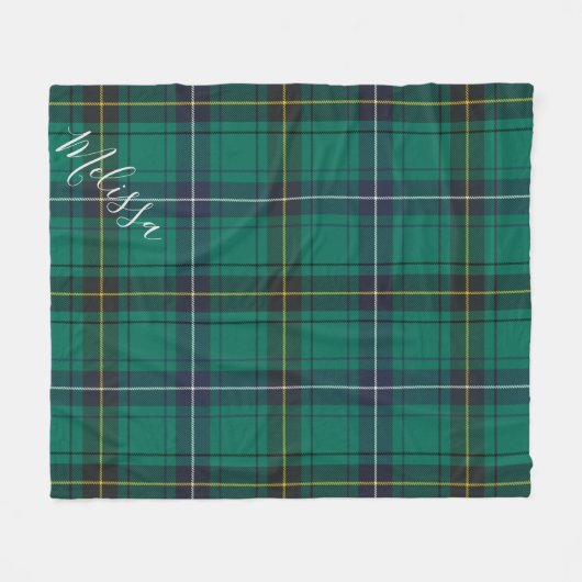Aangepaste Pset Clan Henderson Tartan Naam Fleece Deken (Voorkant (Horizontaal))