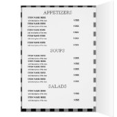 Aangepaste Pset Restaurant Menu Card (Binnen (Links))