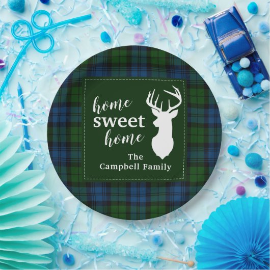 Aangepaste Pset Tartan Clan Campbell Militair Papieren Bordje (Feest)