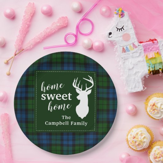 Aangepaste Pset Tartan Clan Campbell Militair Papieren Bordje (Feest)