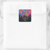 Aangepaste Psychedelic Neon Glitter Drip Sticker L (Tas)