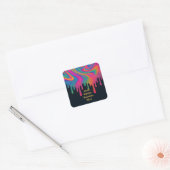 Aangepaste Psychedelic Neon Glitter Drip Sticker L (Envelop)