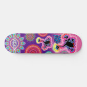 Aangepaste psychedelische kikker van boho mandala  persoonlijk skateboard (Horizontaal)