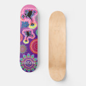 Aangepaste psychedelische kikker van boho mandala  persoonlijk skateboard (Voorkant)
