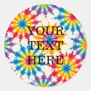 Aangepaste psychedelische tie-dye   Groovy retrost Ronde Sticker