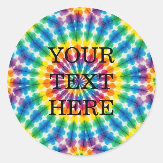 Aangepaste psychedelische tie-dye | Groovy retrost Ronde Sticker (Voorkant)