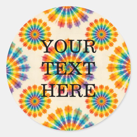 Aangepaste psychedelische tie-dye | Groovy retrost Ronde Sticker (Voorkant)