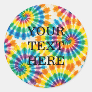 Aangepaste psychedelische tie-dye   Groovy retrost Ronde Sticker