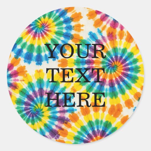Aangepaste psychedelische tie-dye | Groovy retrost Ronde Sticker (Voorkant)