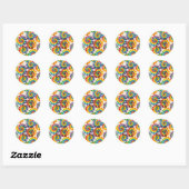 Aangepaste psychedelische tie-dye | Groovy retrost Ronde Sticker (Vel)