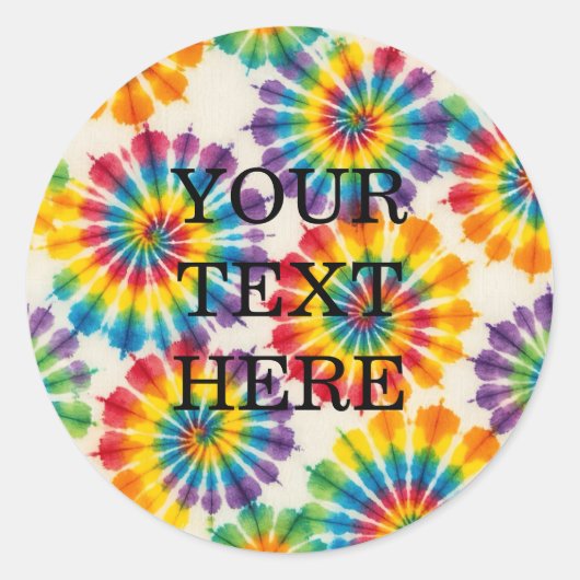 Aangepaste psychedelische tie-dye | Groovy retrost Ronde Sticker (Voorkant)