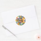 Aangepaste psychedelische tie-dye | Groovy retrost Ronde Sticker (Envelop)