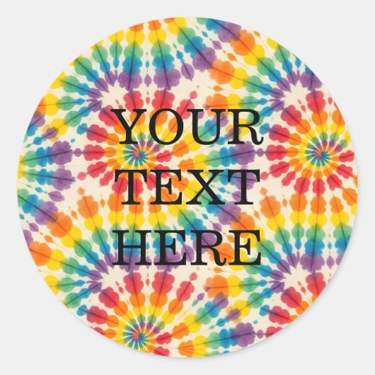 Aangepaste psychedelische tie-dye | Groovy retrost Ronde Sticker (Voorkant)