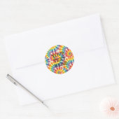 Aangepaste psychedelische tie-dye | Groovy retrost Ronde Sticker (Envelop)