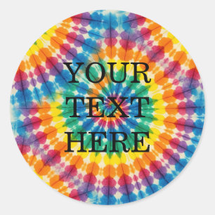 Aangepaste psychedelische tie-dye   Groovy retrost Ronde Sticker