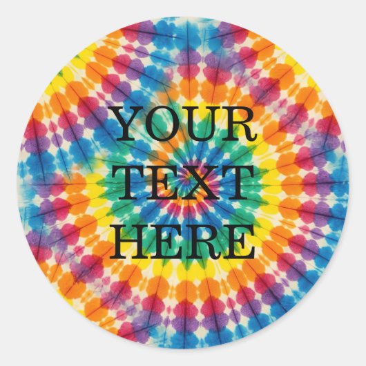 Aangepaste psychedelische tie-dye | Groovy retrost Ronde Sticker (Voorkant)