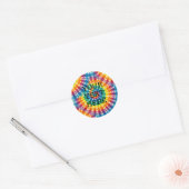 Aangepaste psychedelische tie-dye | Groovy retrost Ronde Sticker (Envelop)
