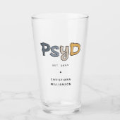 Aangepaste PsyD Doctor in de psychologie Psycholoo Glas (Voorkant)