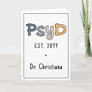 Aangepaste PsyD Doctor in de psychologie Psycholoo Kaart