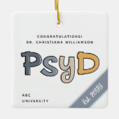 Aangepaste PsyD Doctor in de psychologie Psycholoo Keramisch Ornament (Voorkant)