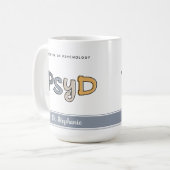 Aangepaste PsyD Doctor in de psychologie Psycholoo Koffiemok (Voorkant links)
