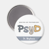 Aangepaste PsyD Doctor in de psychologie Psycholoo Magneet (Voorkant / Achterkant)