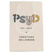 Aangepaste PsyD Doctor in de psychologie Psycholoo Medium Cadeauzakje (Voorkant)