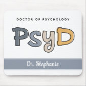 Aangepaste PsyD Doctor in de psychologie Psycholoo Muismat (Voorkant)