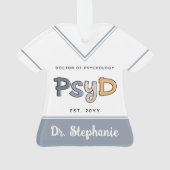 Aangepaste PsyD Doctor in de psychologie Psycholoo Ornament (achterkant)