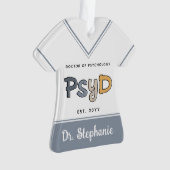 Aangepaste PsyD Doctor in de psychologie Psycholoo Ornament (voorkant)