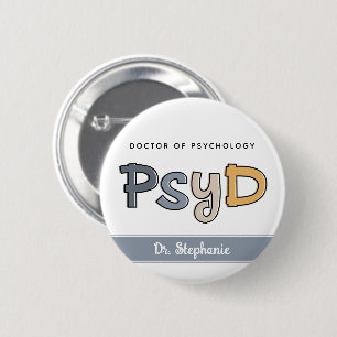 Aangepaste PsyD Doctor in de psychologie Psycholoo Ronde Button 5,7 Cm