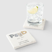 Aangepaste PsyD Doctor in de psychologie Psycholoo Stenen Onderzetter (Zijkant)