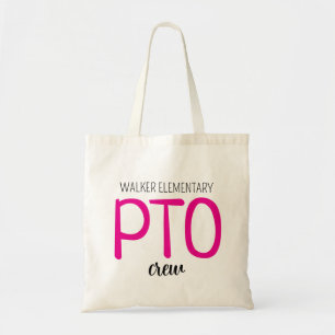 Aangepaste PTO Crew Tas, Ouder Leraren Organisatie Tote Bag